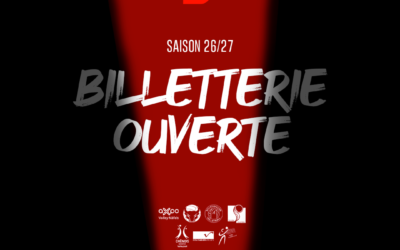 La billetterie pour la saison 2026/27 est ouverte ! 